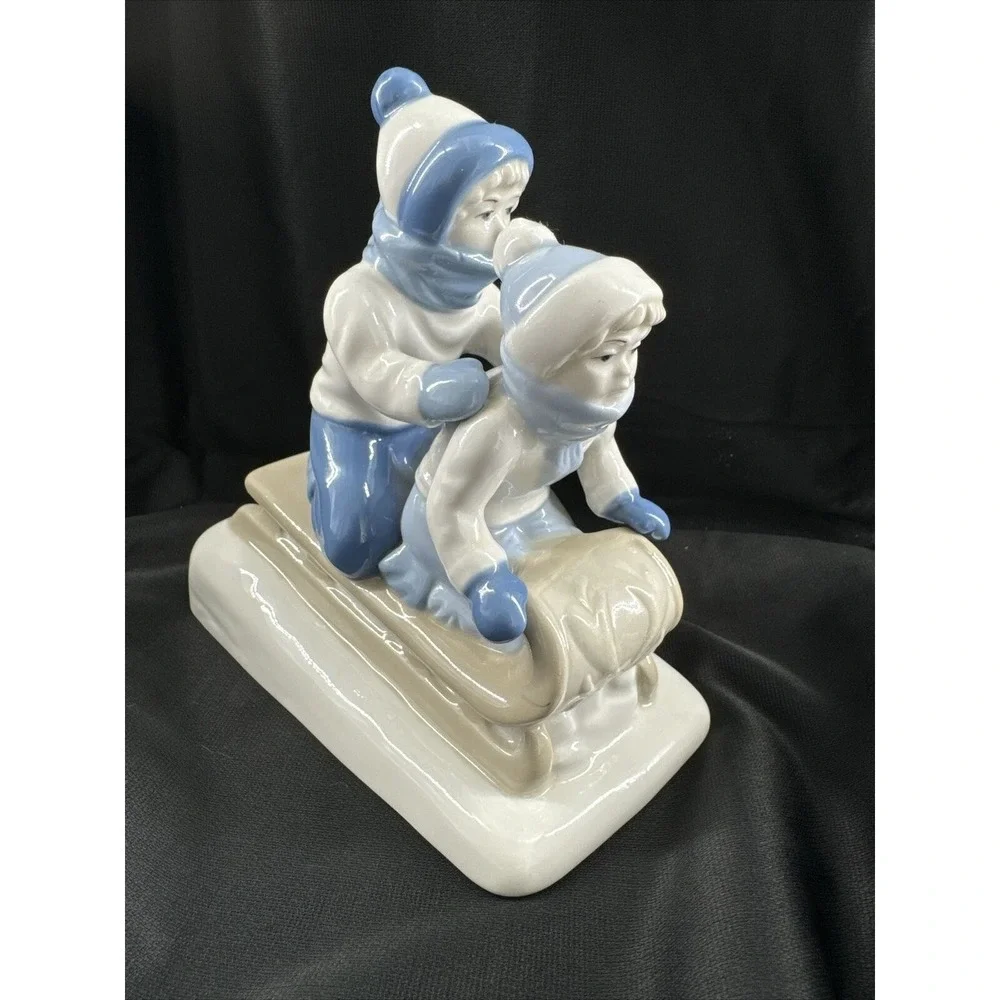 Sled Ride Paul Sebastian Porcelain Figurine 6